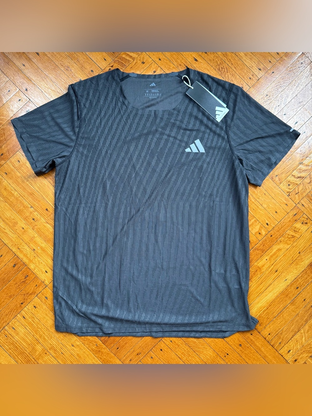 Adidas Men's Black Performance Running/training Tee